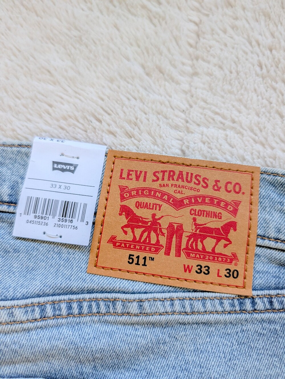 Levis Mens 33x30 511 Slim Straight Leg Jeans - Picture 5 of 5